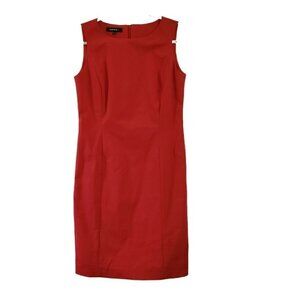 Lafayette 148‎ Sheath Dress 2 Red Sleeveless Knee-length Wedding Party Cocktail